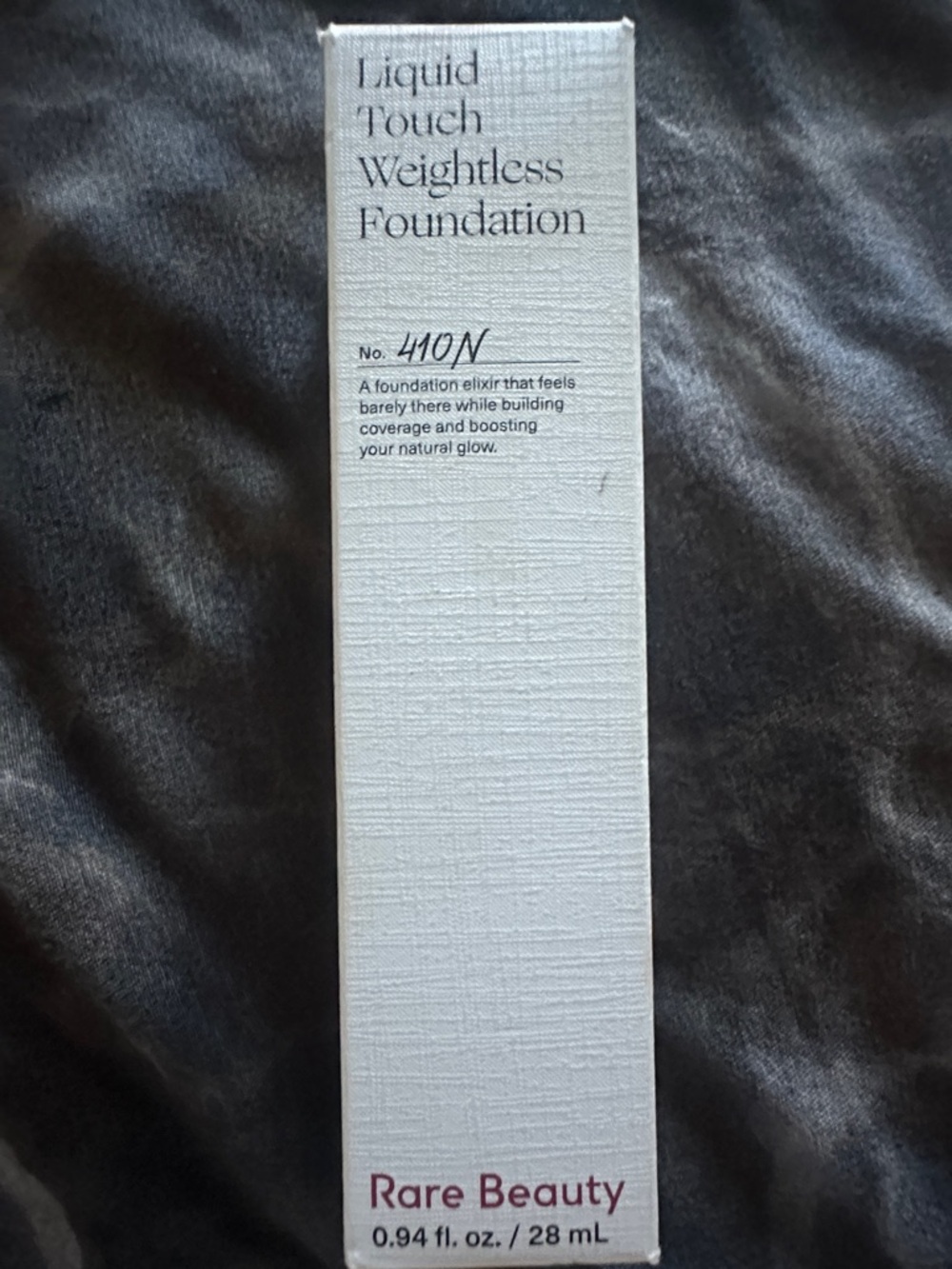Rare Beauty Liquid Touch Weightless Foundation - 410N White Box with Maroon Text